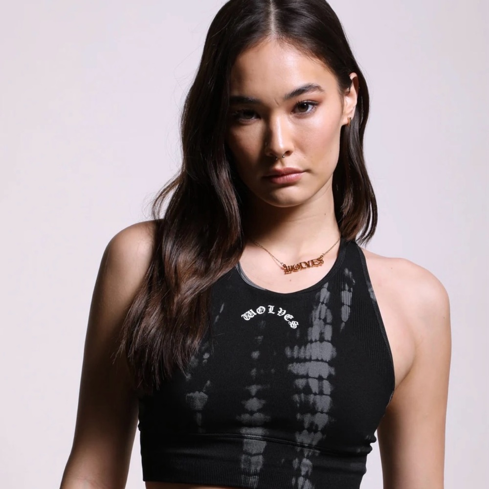 Chopper Everson Seamless Racerback Tank in Black/Black Serpent -M